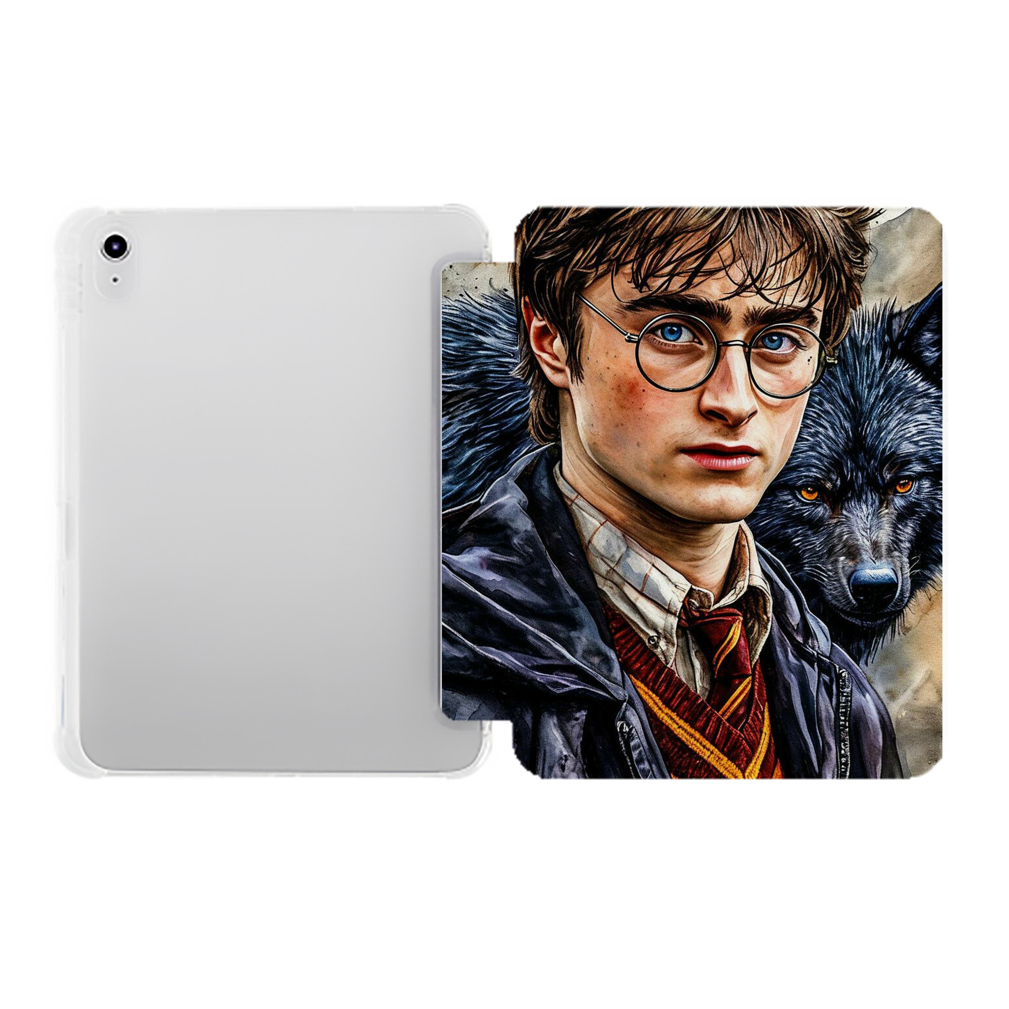 （画像用） Harry Potter ハリー・ポッターシリーズ IPad ケース ペン収納付き 三つ折りスタンド PUレザー×シリコン 対応機種9.5/10.5/10.9インチ